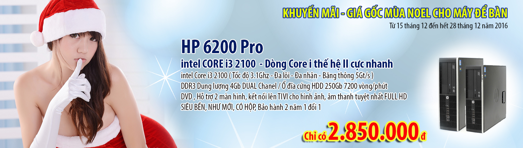 Khuyến mãi giá gốc máy tính đồng bộ HP 6200 tại Hà nội