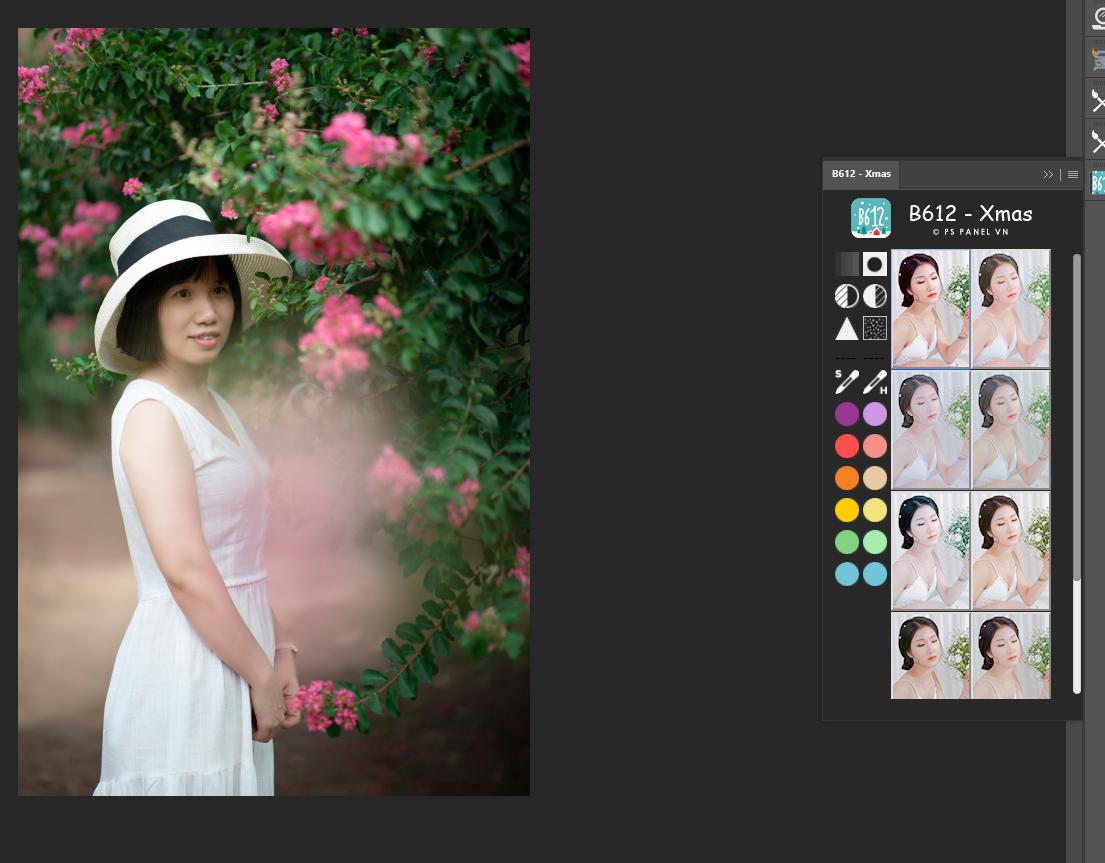 Download và cài đặt panel B612 Xmas cho Photoshop