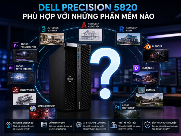 Dell Precision 5820 Phù Hợp Với Những Phần Mềm Nào? Gợi Ý Cấu Hình Theo Từng Nhu Cầu